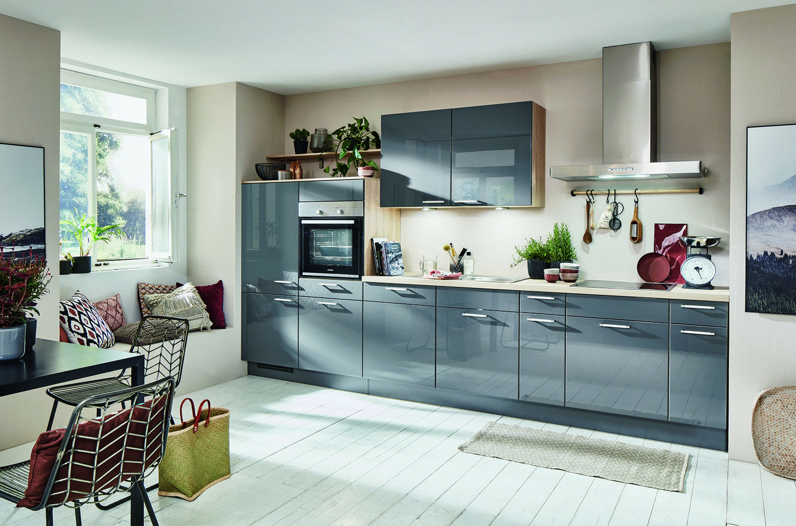 Nobilia Modern Grey High Gloss Kitchen | Lead Wolf, Peterborough
